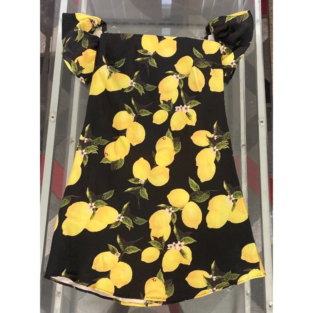 4/$20 •Sale! Boutique Lemon Print Summer Dress S, M, L - Picture 8 of 10